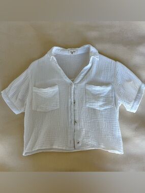 Love Notes White Gauze Top